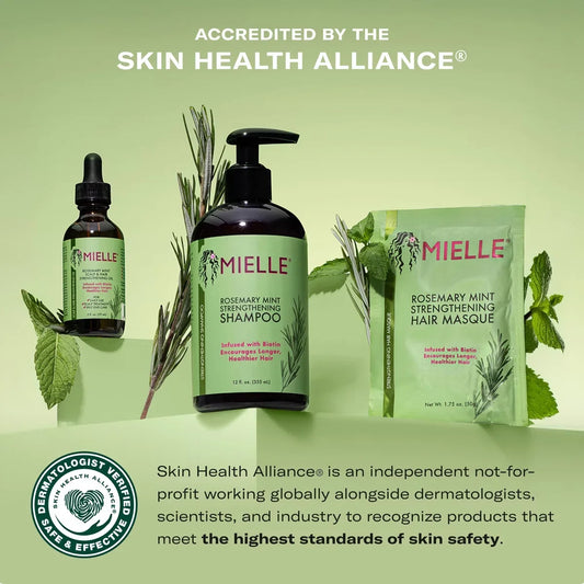 Mielle Organics Rosemary Mint Light Scalp & Hair Strengthening Oil - 2 fl oz: Paraben-Free, Sulfate-Free, Daily Use, Textured & All Hair Types