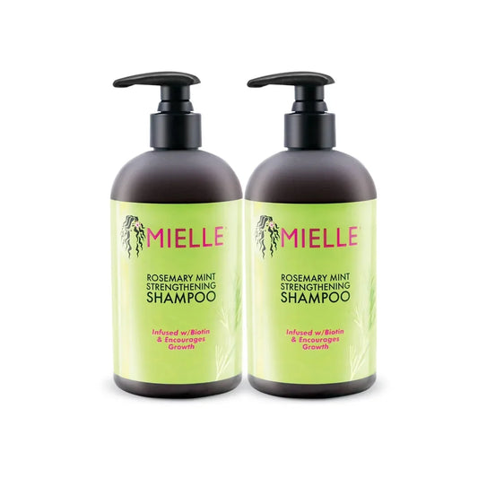 Mielle 2 Pack/12fl oz Organics Rosemary Mint Strengthening Shampoo